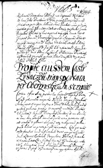 Propte eiusdem castro Żydaczowice transportata per Obertyńskie facta inscriptie