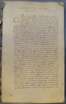 ORDINATIO IUDICIORUM REGIORUM, fragment kodeksu zawierającego łacińskie i polskie formularze pism urzędowych z l. 30. XVII w.