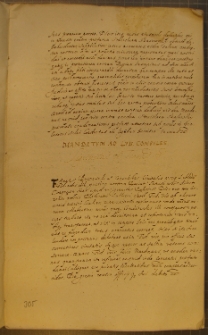 MANDATUM AD LVB.CONSULES, fragment kodeksu zawierającego łacińskie i polskie formularze pism urzędowych z l. 30. XVII w.