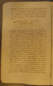 LIBERTATIO CIVIBUS CAMENECEN, fragment kodeksu zawierającego łacińskie i polskie formularze pism urzędowych z l. 30. XVII w.