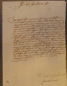 List Francesco Fantuzziego do Marcjana Wituskiego z 23 VI 1646 r.