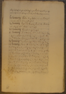 Fragment dziennika Mikołaja Marchockiego dotyczącego wojny polsko-moskiewskiej, obejmuje daty od 13 I do 4 V 1634 r.