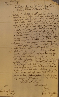 List Caspra Furchhinda do Marcjana Wituskiego z 10 XI 1653 r.