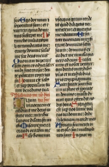 Psalm IV- Cum invocarem exaudivit me Deus iustitiæ meæ, fragment psałterza fundacji Jana Łaskiego dla Kolegiaty w Łasku, 1516-1520 r.