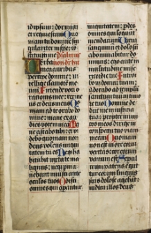 Psalm V - Verba mea auribus percipe, Domine, fragment psałterza fundacji Jana Łaskiego dla Kolegiaty w Łasku, 1516-1520 r.