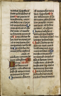 Psalm VIII - Domine, Dominus noster, fragment psałterza fundacji Jana Łaskiego dla Kolegiaty w Łasku, 1516-1520 r.