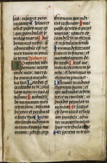 Psalm IX - Confitebor tibi Domine in toto corde meo, fragment psałterza fundacji Jana Łaskiego dla Kolegiaty w Łasku, 1516-1520 r.