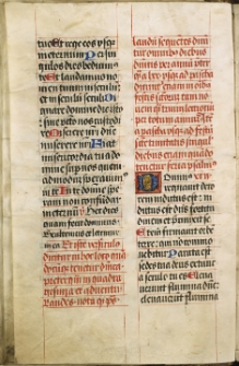 Psalm XCII - Dominus regnavit, decorem indutus est, fragment psałterza fundacji Jana Łaskiego dla Kolegiaty w Łasku, 1516-1520 r.