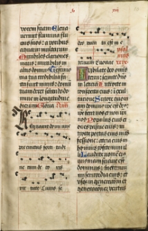 Psalm XCIX, Iubilate Deo omnis terra, fragment psałterza fundacji Jana Łaskiego dla Kolegiaty w Łasku, 1516-1520 r.