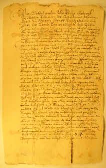 List Filipa księcia pomorskiego, ze Szczecina 20 IX 1563 r. [list nr 2]