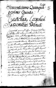 Castellanus Leopoliensis Jaszowskiei donat