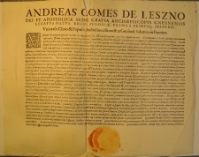 Biskupi list powszechny Andrzeja Leszczyńskiego, 16 VII 1653 r.