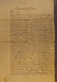 List Michała Ginkiewicza do Marcjana Wituskiego z 30 I 1636 r.