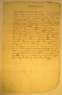 Dekret Władysława IV do kapituły w sprawie Stanisława Sarnockiego, 23 XII 1645 r.