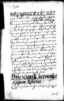 Brzescianski Jaszowskiey scriptum roborat